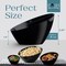 Posh Setting Black Plastic Serving Bowls Disposable - Angled Bowls - Angled Candy Bowl - Plastic Snacks & Chip Bowls for Parties - Black, Gold & Clear, White Serving Dishes, 8 OZ, 5 Pack